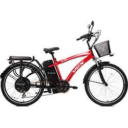 Bicicleta Elétrica 350W Vex Vx 350W Vermelha