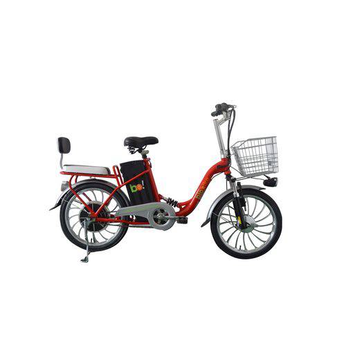 Bicicleta Elétrica Biobike, Quadro em Aço, Modelo URBANA-VERMELHA