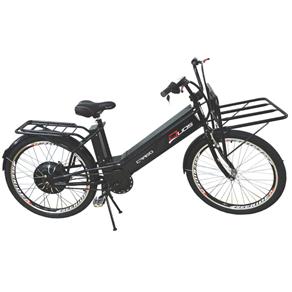 Bicicleta Elétrica Cargo 800W 48V 12Ah Aro 26 Preta - PRETO