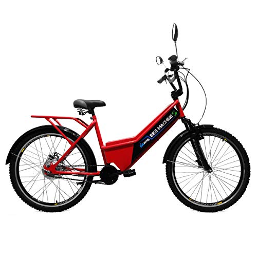 Bicicleta Elétrica Machine Motors Basic 800W 48V Vermelha