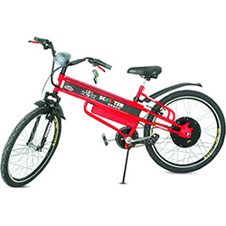 Bicicleta Elétrica MTB Pró 800W Vermelha - Scooter Brasil