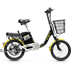 Bicicleta Elétrica Preto com Amarelo - Eclub