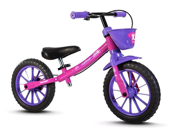 Bicicleta Equilíbrio Infantil Balance S/ Pedal Menina Nathor