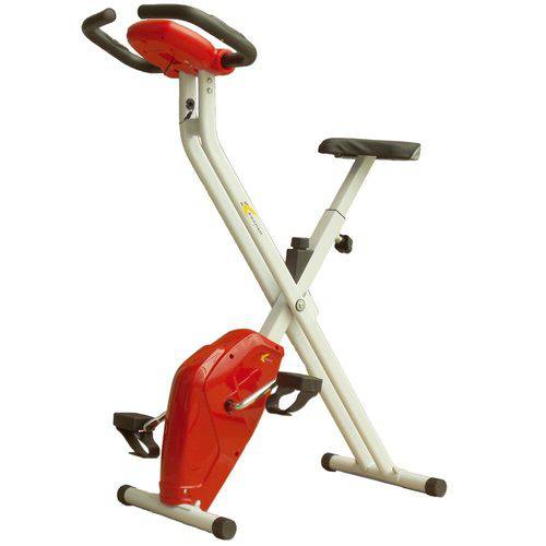 Tudo sobre 'Bicicleta Ergométrica Dobrável X-Bike Vermelho/Branco C/ Painel- Konnen Fitness'