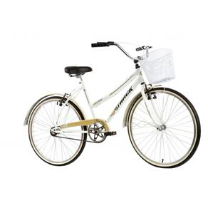 Bicicleta Feminina Aro 26 Confort Branco Track