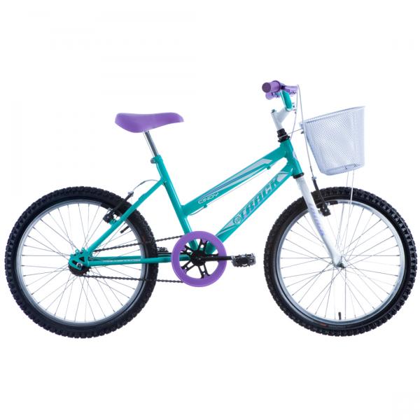 Bicicleta Feminina Cindy com Cesta Aro 20 Verde - Track Bikes - Track Bikes