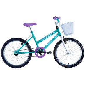 Bicicleta Feminina Cindy com Cesta Aro 20 Verde Track Bikes