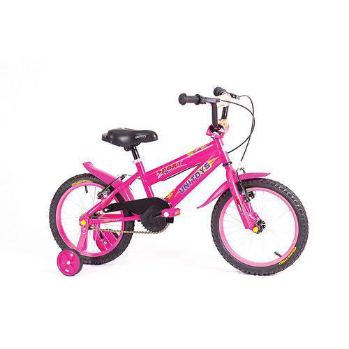 Bicicleta Feminina Infantil Bike Sport Aro 16 Rosa Unitoys UNIT-1174