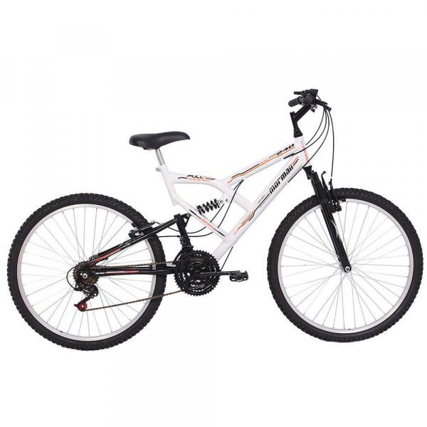Bicicleta Free Action Aro 26 Full Fa240 Branco e Preto - Status Bike