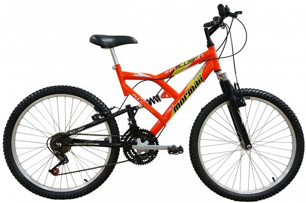 Bicicleta Full FA240 18V Aro 24 Laranja Neon 18 Marchas - Mormaii