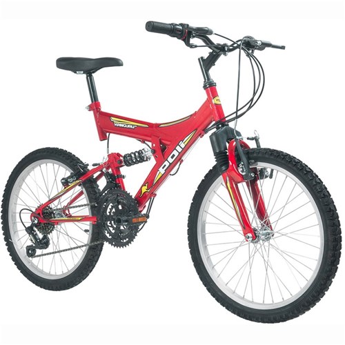 Bicicleta Full Suspension Kanguru Aro 20 Vermelha - Polimet
