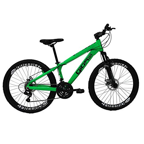 Bicicleta Gios FRX Freeride Aro 26 Freio a Disco 21 Velocidades Cambios Shimano Verde Neon