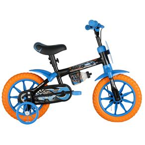 Bicicleta Hot Wheels Caloi Aro 12 - Preta/Azul