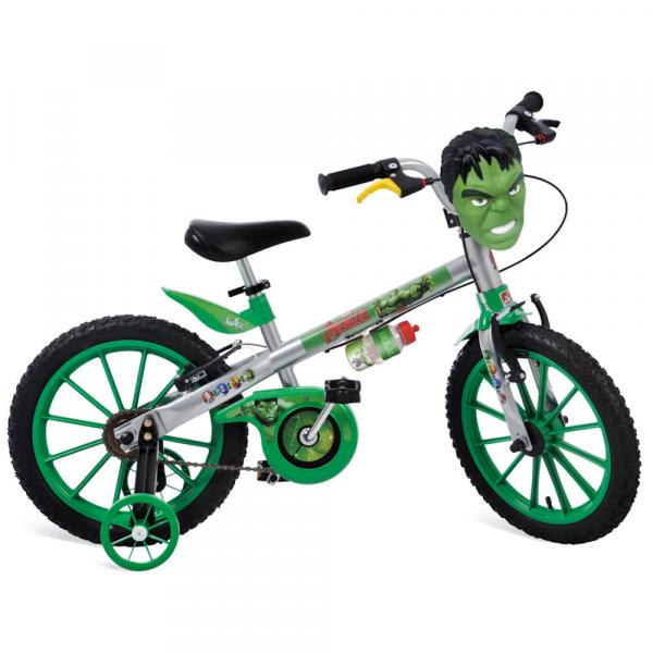 Bicicleta Hulk Vingadores Aro 16 Verde Bandeirante