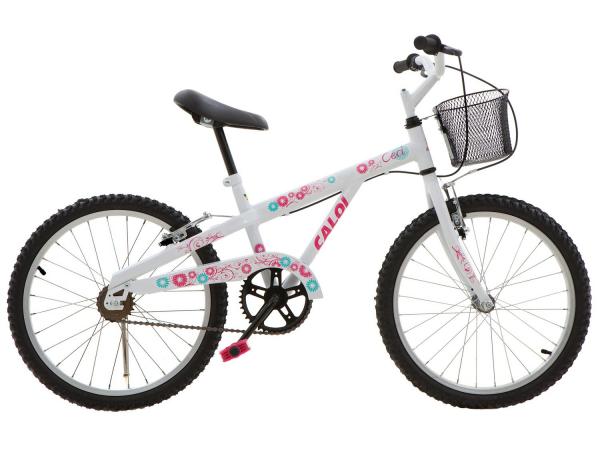 Bicicleta Infantil Aro 20 Caloi Ceci Branco - Freio V-Brake