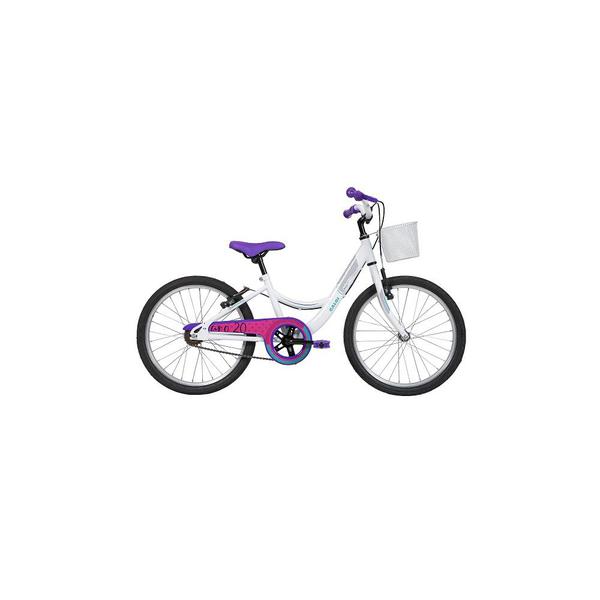 Bicicleta Infantil Aro 20 Caloi Ceci com Cesto Branco/Lilás