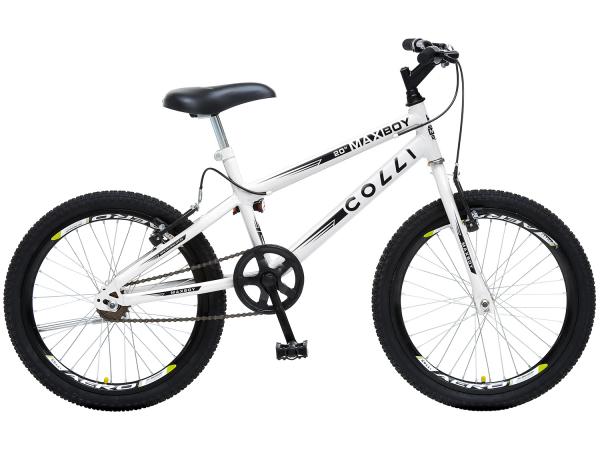 Bicicleta Infantil Aro 20 Colli Bike Max Boy - Branca Freio V-break