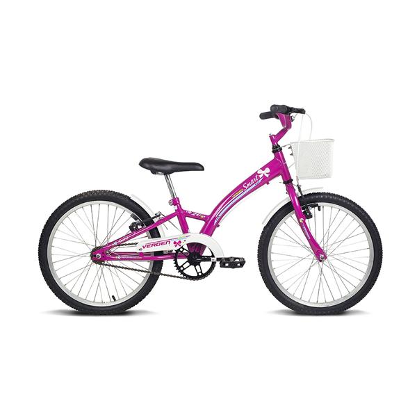 Bicicleta Infantil Aro 20 Smart Pink e Branco Verden Bikes