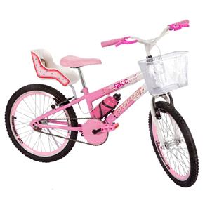 Bicicleta Infantil Aro 20 Sport Bike Alice com Cadeirinha de Boneca.