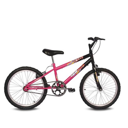 Bicicleta Infantil Aro 20 Verden Bikes Brave - Preta e Pink