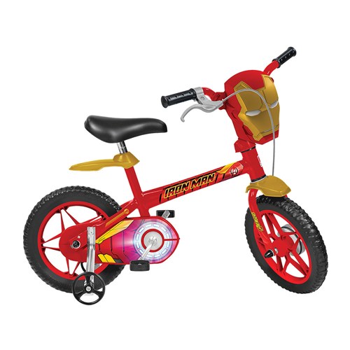 Bicicleta Infantil Aro 12 Bandeirante Homem de Ferro 3020 Vermelho