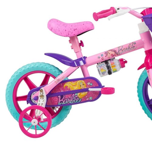 Bicicleta Infantil Aro 12 Barbie Rodinhas Caloi