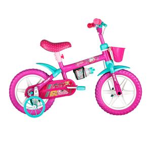 Bicicleta Infantil Aro 12 Caloi Barbie - Rosa