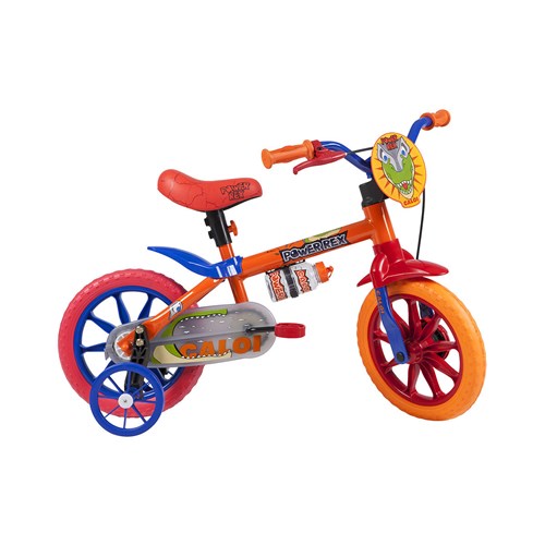 Bicicleta Infantil Aro 12 Caloi Power Rex Laranja