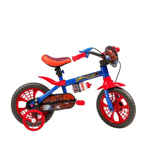 Bicicleta Infantil Aro 12 Caloi Spider Man Azul