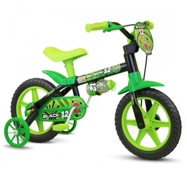 Bicicleta Infantil Aro 12 Masculina Black 12 - Nathor