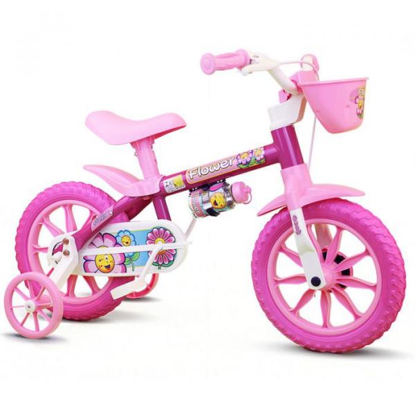 Bicicleta Infantil Aro 12 Menina Nathor - Flower