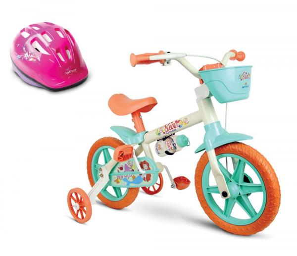 Bicicleta Infantil Aro 12 - Nathor SEA C/ Capacete