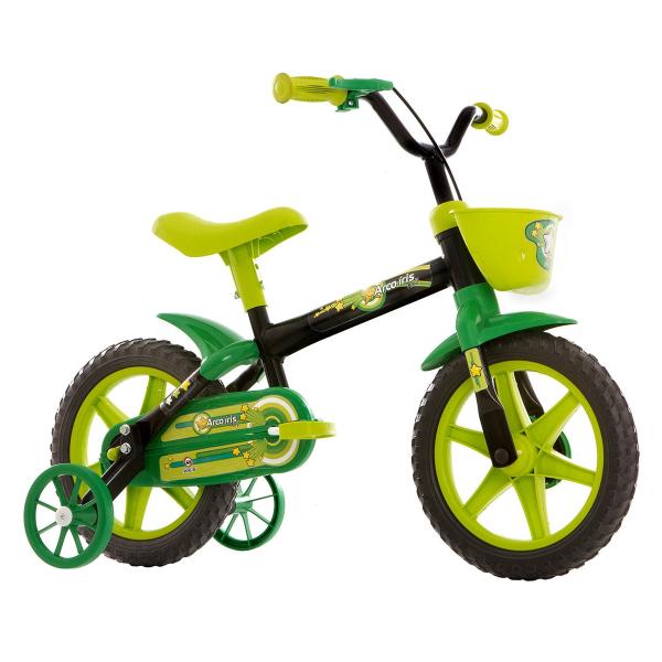 Bicicleta Infantil Aro 12 Track Bikes Arco Íris - Preto