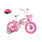 Bicicleta Infantil Aro 12 Track Bikes Kit Kat, Freio Tambor e Capacete