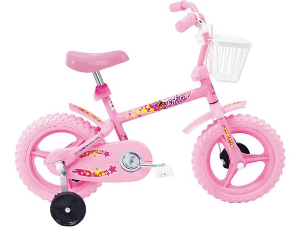 Tudo sobre 'Bicicleta Infantil Aro 12 Verden Fofys Rosa - com Rodinhas com Cesta'