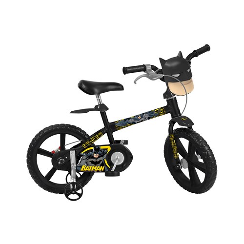 Bicicleta Infantil Aro 14 Bandeirante 3202 Batman Preto