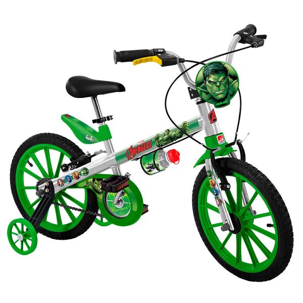 Bicicleta Infantil Aro 16 Avengers Hulk 2422 Bandeirante