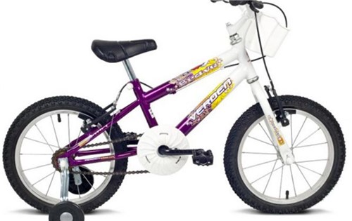Bicicleta Infantil Aro 16 Brave Branco e Violeta Verden Bikes