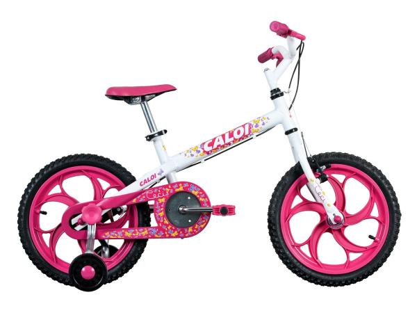 Tudo sobre 'Bicicleta Infantil Aro 16 Caloi Ceci Branco e Rosa - com Rodinhas'