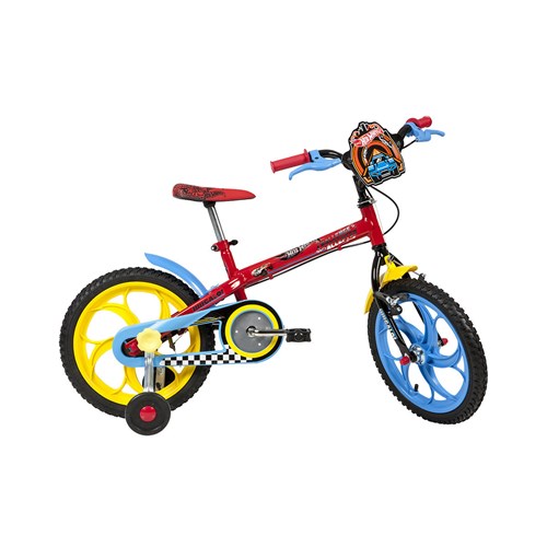 Bicicleta Infantil Aro 16 Caloi Hot Wheels Vermelha
