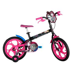 Bicicleta Infantil Aro 16 Caloi Monster High - Preto e Rosa