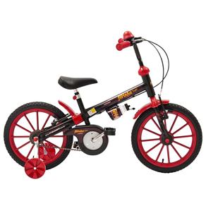 Bicicleta Infantil Aro 16 Fischer Ferinha Super - Preta/Vermelha