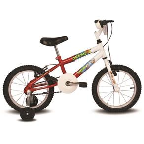 Bicicleta Infantil Aro 16 Ocean Verden - Branco com Vermelho