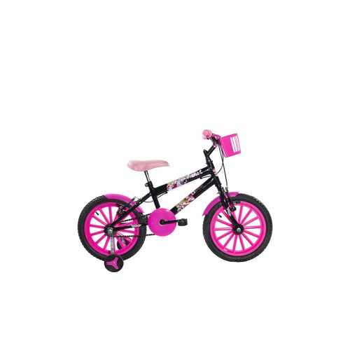 Bicicleta Infantil Aro 16 Paty Preto/pink - Ello Bike