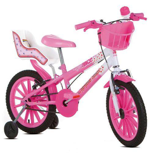 Tudo sobre 'Bicicleta Infantil Aro 16 Sport Bike Alice com Cadeirinha de Boneca'