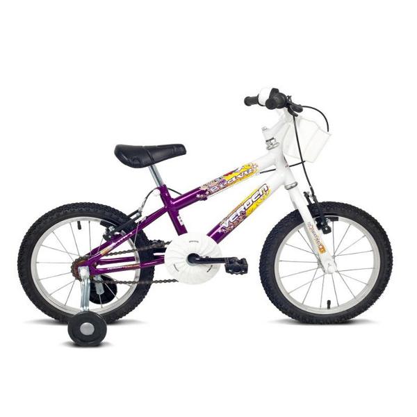 Bicicleta Infantil Aro 16 Verden Bikes Brave - Violeta e Branca