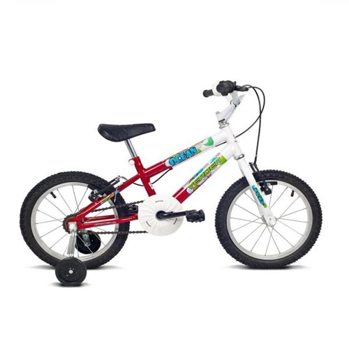 Bicicleta Infantil Aro 16 Verden Bikes Ocean - Vermelha e Branca
