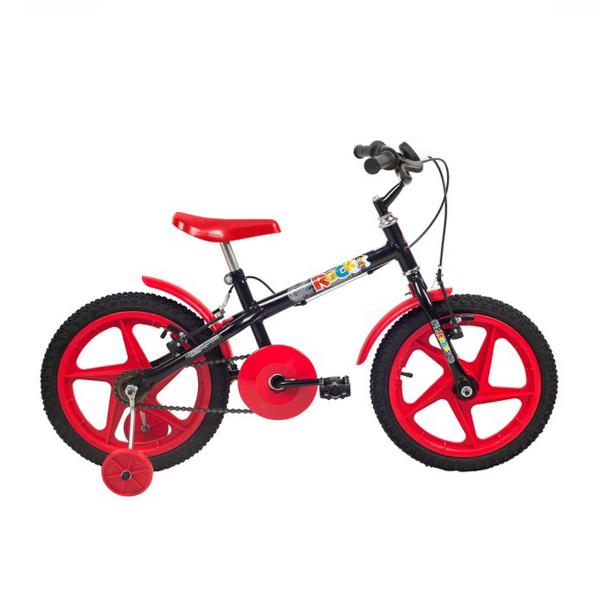 Bicicleta Infantil Aro 16 Verden Bikes Rock - Preta e Vermelha