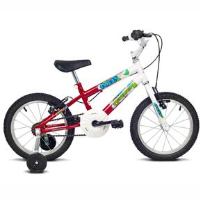 Bicicleta Infantil Aro 16 Verden Ocean - Branca/Vermelha