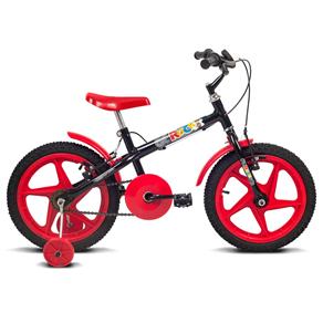 Bicicleta Infantil Aro 16 Verden Rock - Preta e Vermelha